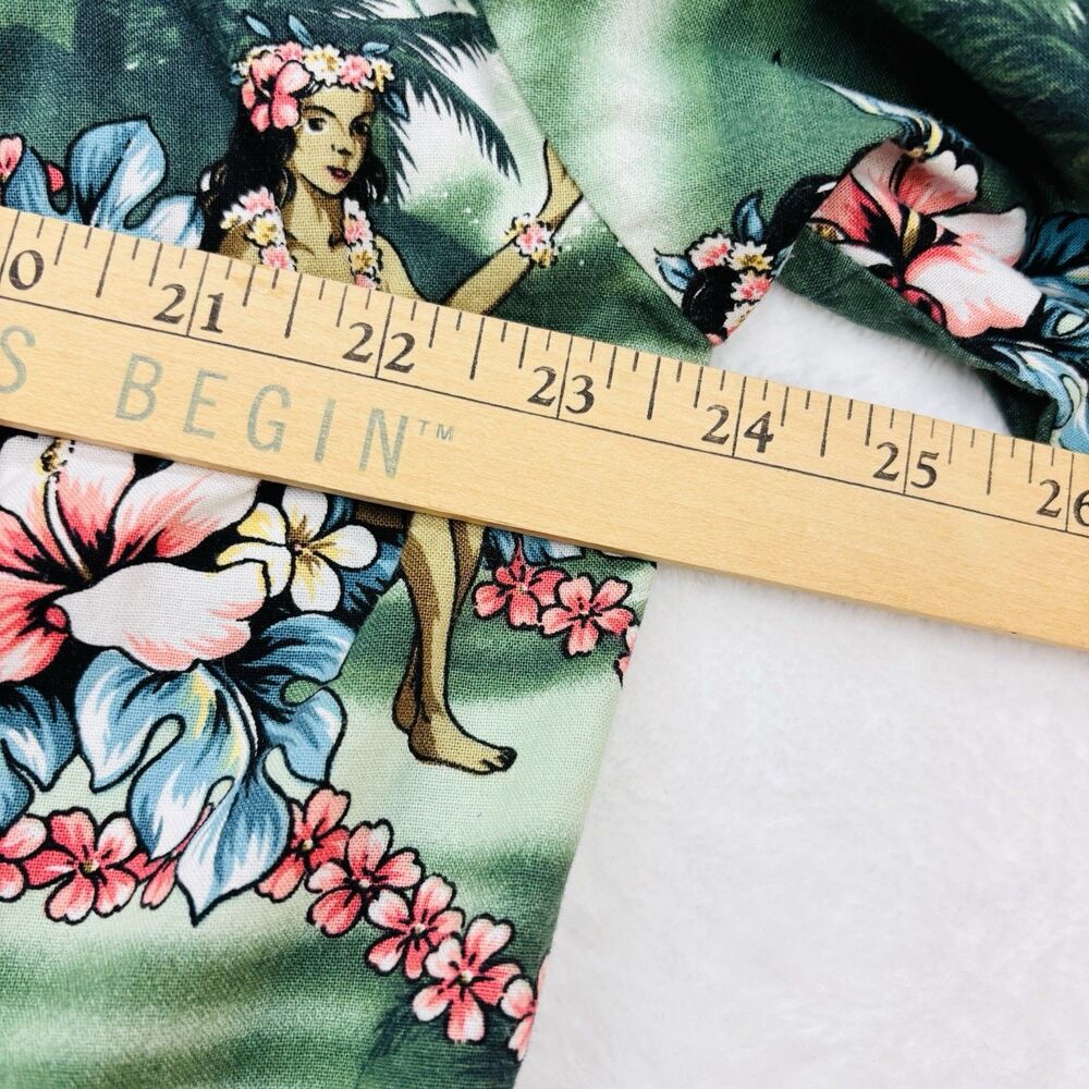 Vintage Aloha Republic Hula Girls Hawaiian Shirt Size Large Made In Hawaii USA - Picture 12 of 14